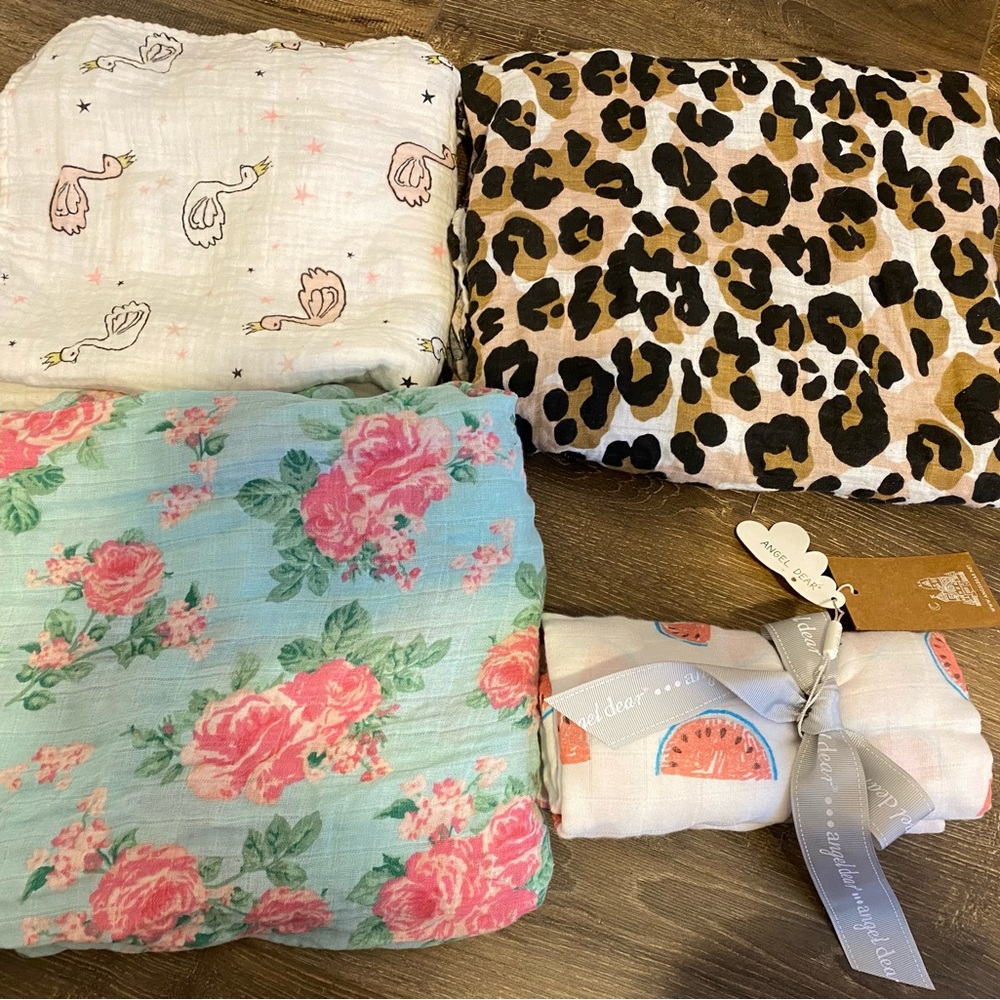 Baby girl swaddles